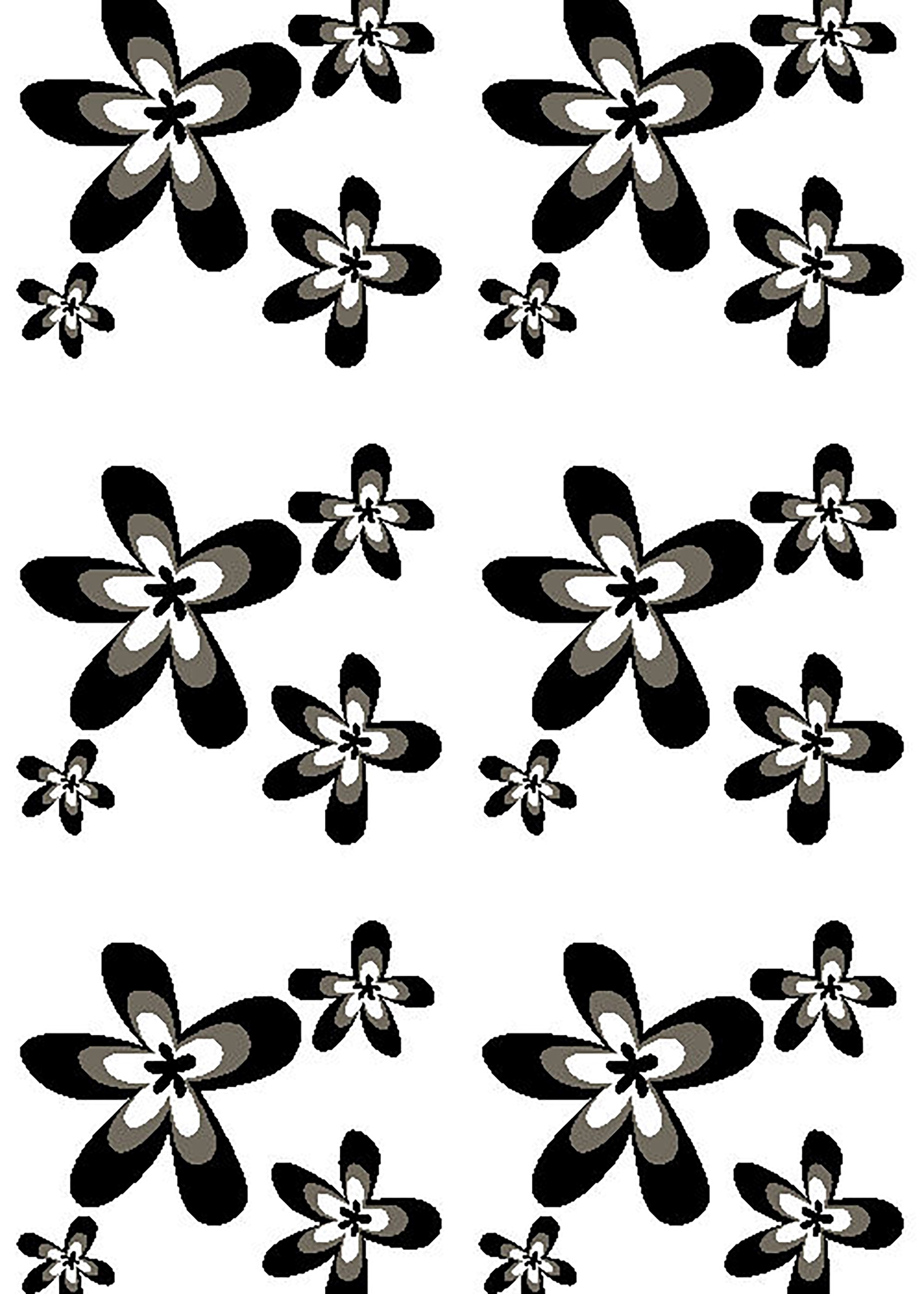 Geyser Black Flower badeforhæn 180x200 cm polyester