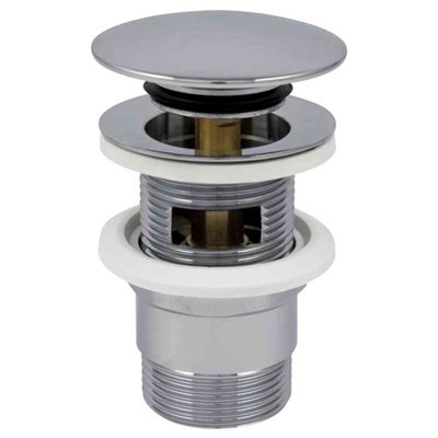 Push pop up ventil, krom