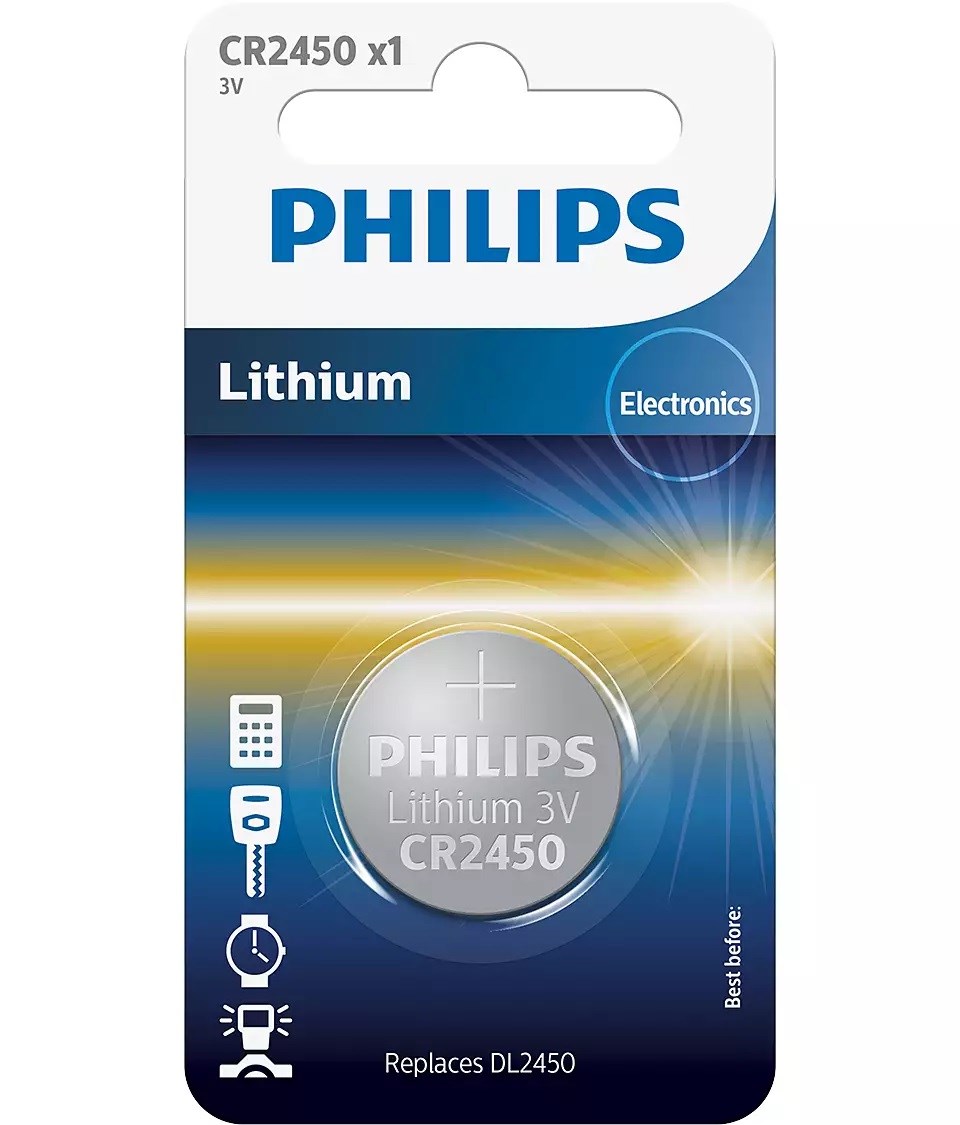 PHILIPS CR2450 3V Knapcellebatteri