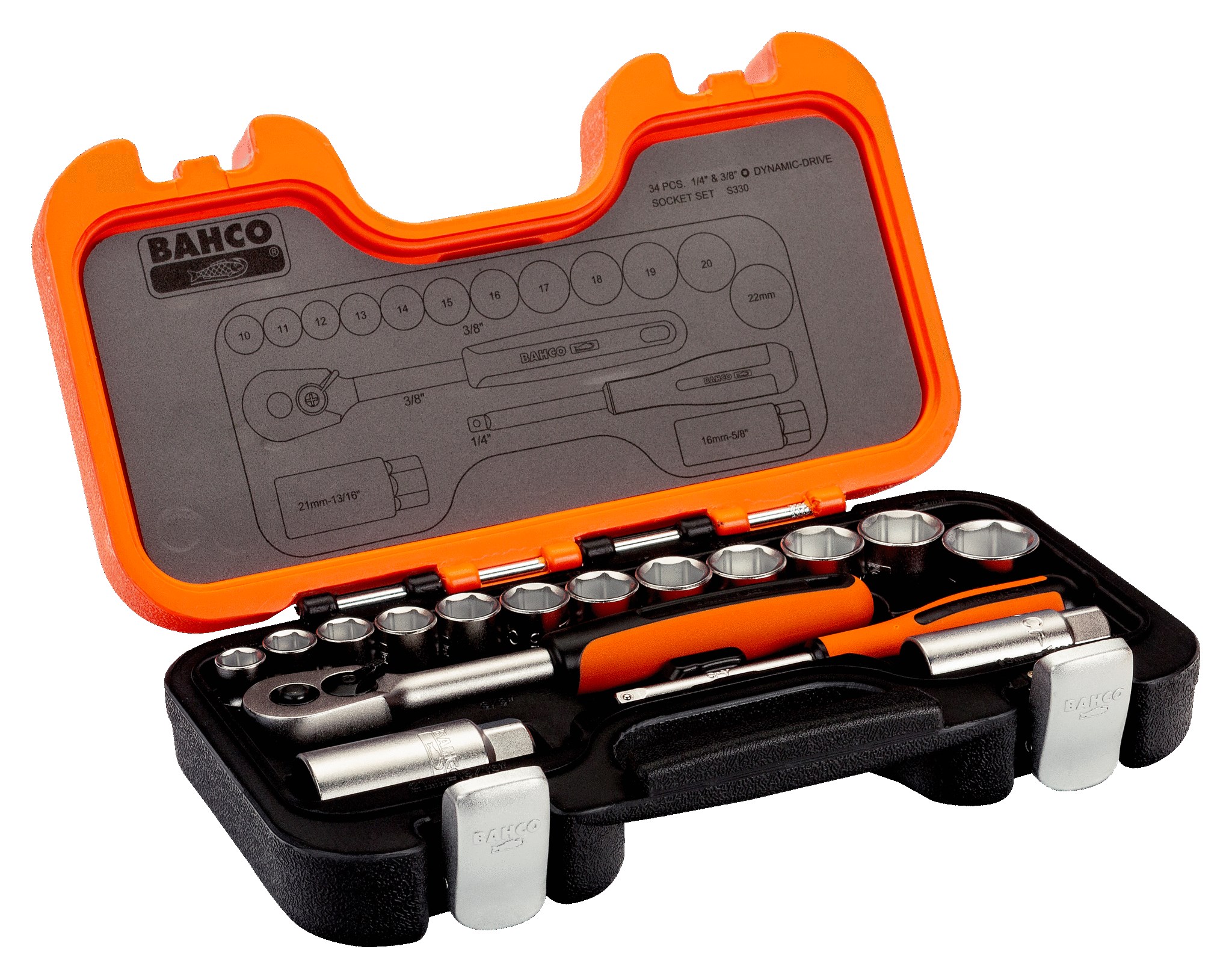 BAHCO S330 Topnøglesæt 34 dele
