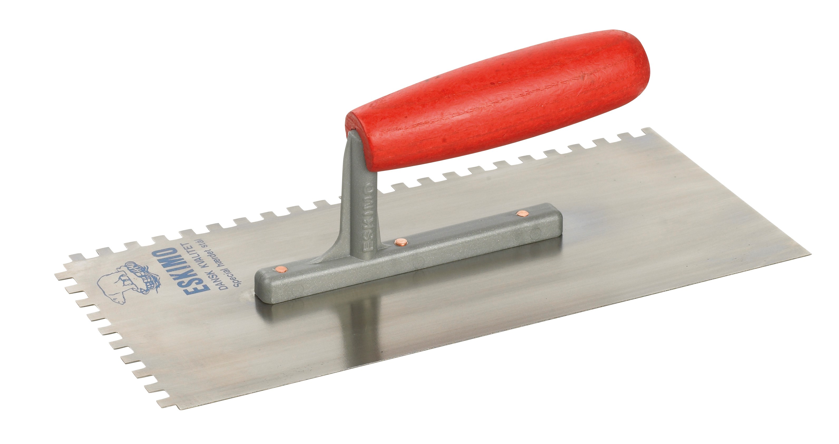 Eskimo Tandspartel 8mm Rødt Håndtag   8x130x280x0,7mm - 24411