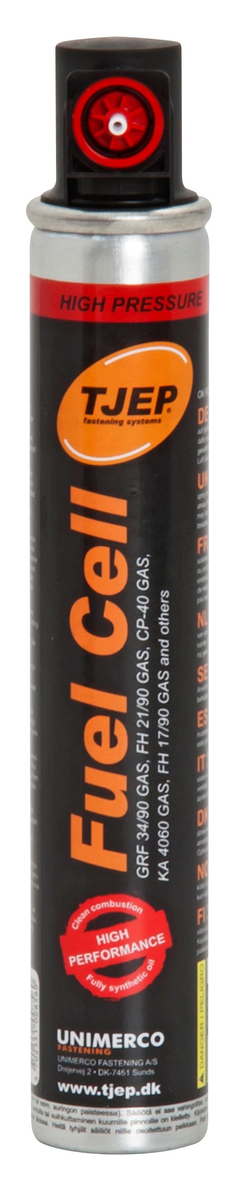 Tjep Helårs Gaspatronfor Sømpistoler, Rød Ring   165 Mm