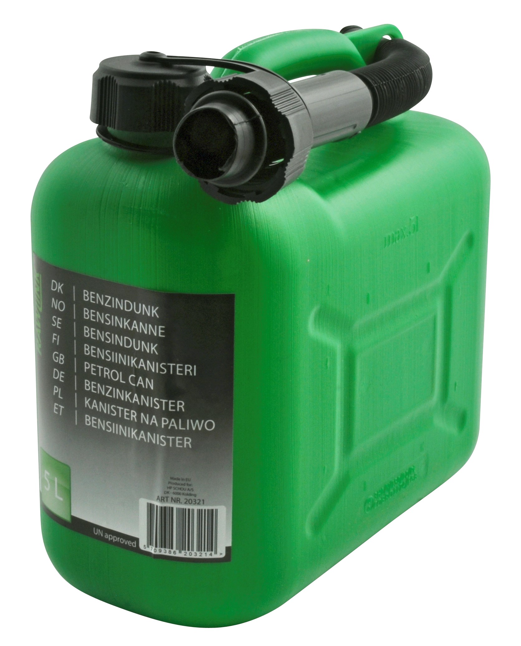Benzindunk 5 liter grøn