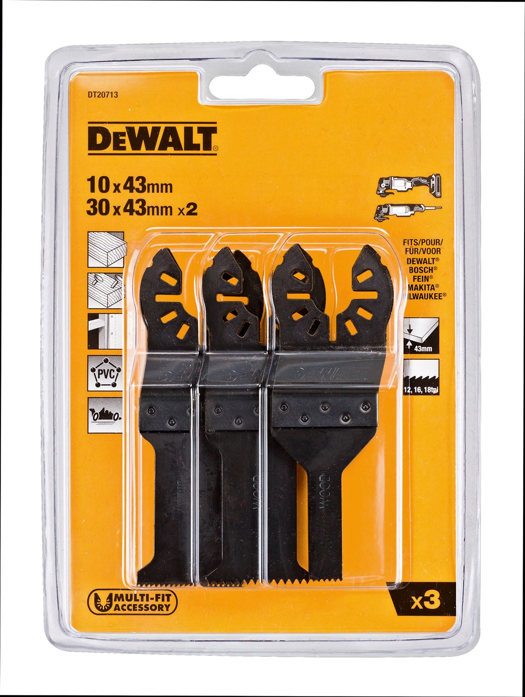 DEWALT DT20713-QZ Multicutter klingesæt
