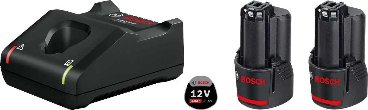 Bosch 2 x GBA 12V 3.0Ah + GAL 12V-40 - Startsæt - 1600A019RD