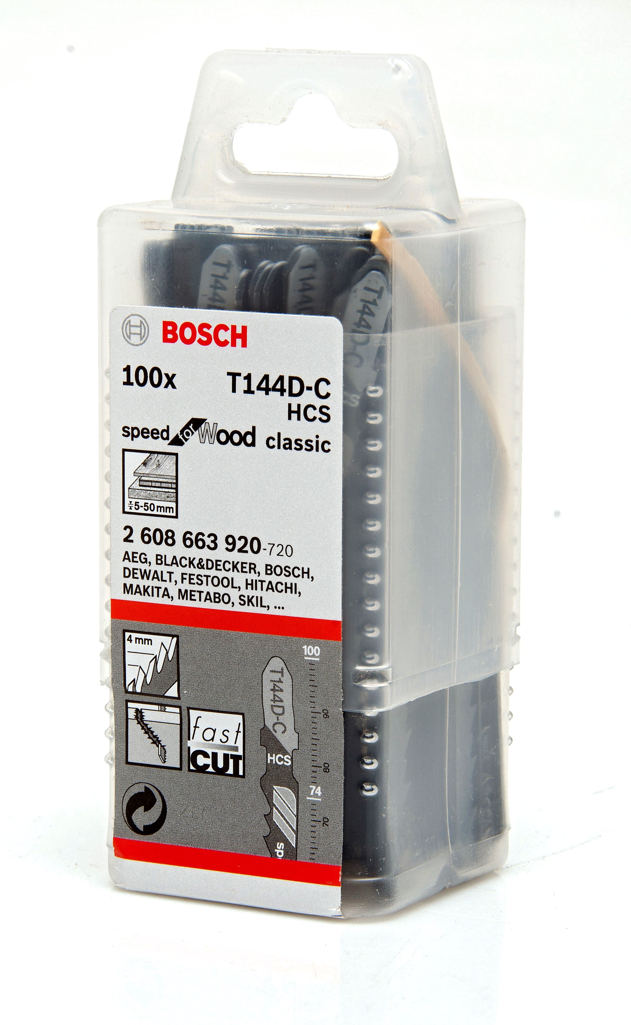 Bosch Stiksavklingeinger T 144 D Træ 100 Stk - 2608637880