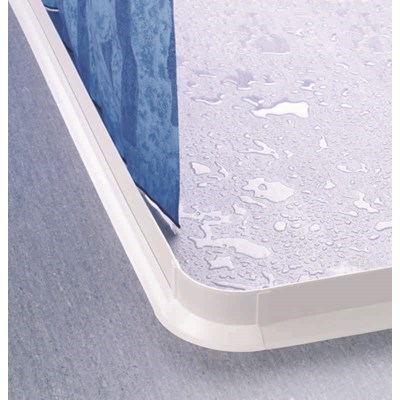 GEYSER® hjørnestykke f. gulvskinne i bruser plast, hvid