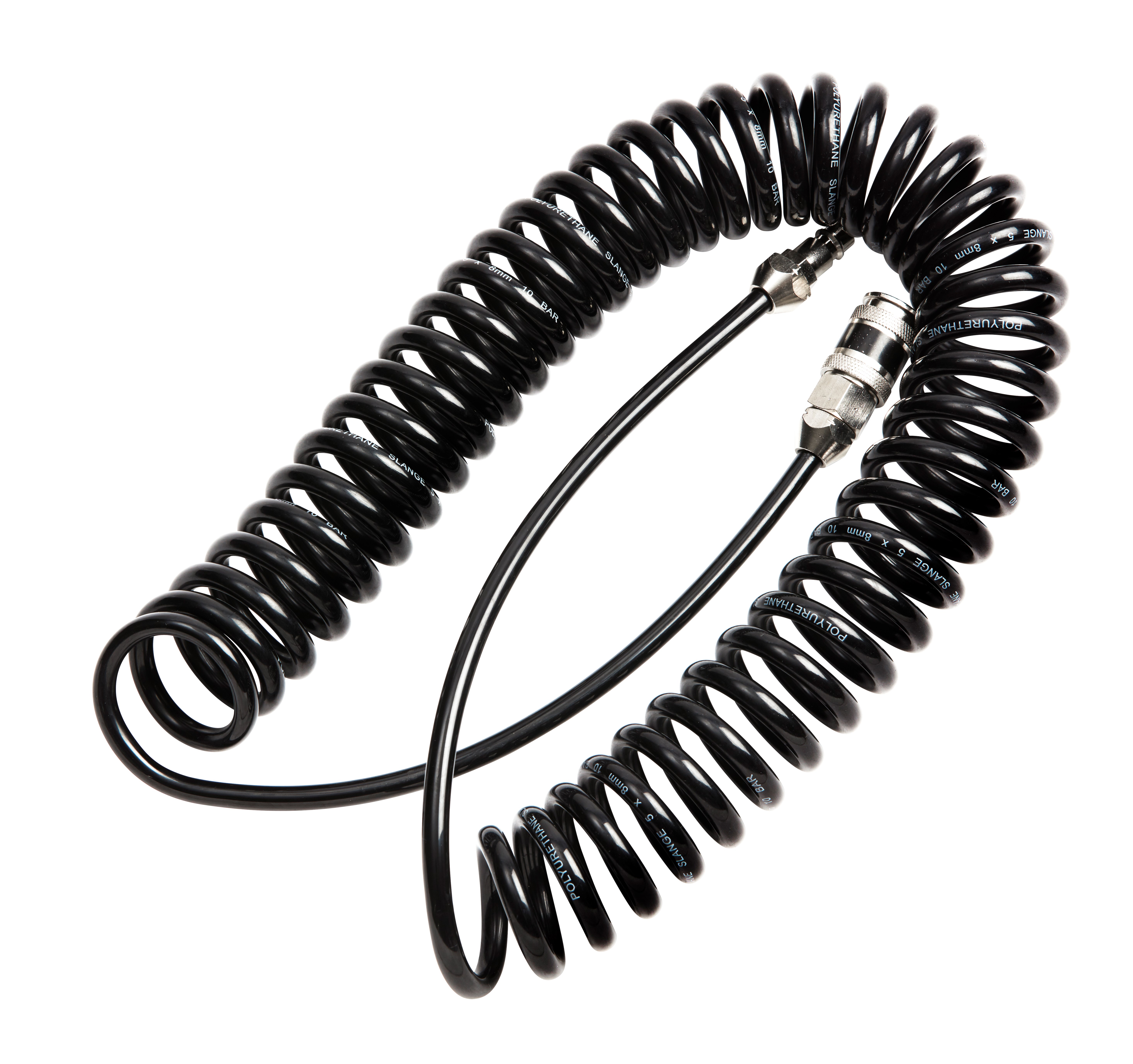 KGK Trykluft-spiralslange  5m. Ny Udg. M/kobl.og Nippel   9,5x6,5mm (Gruppe 2)