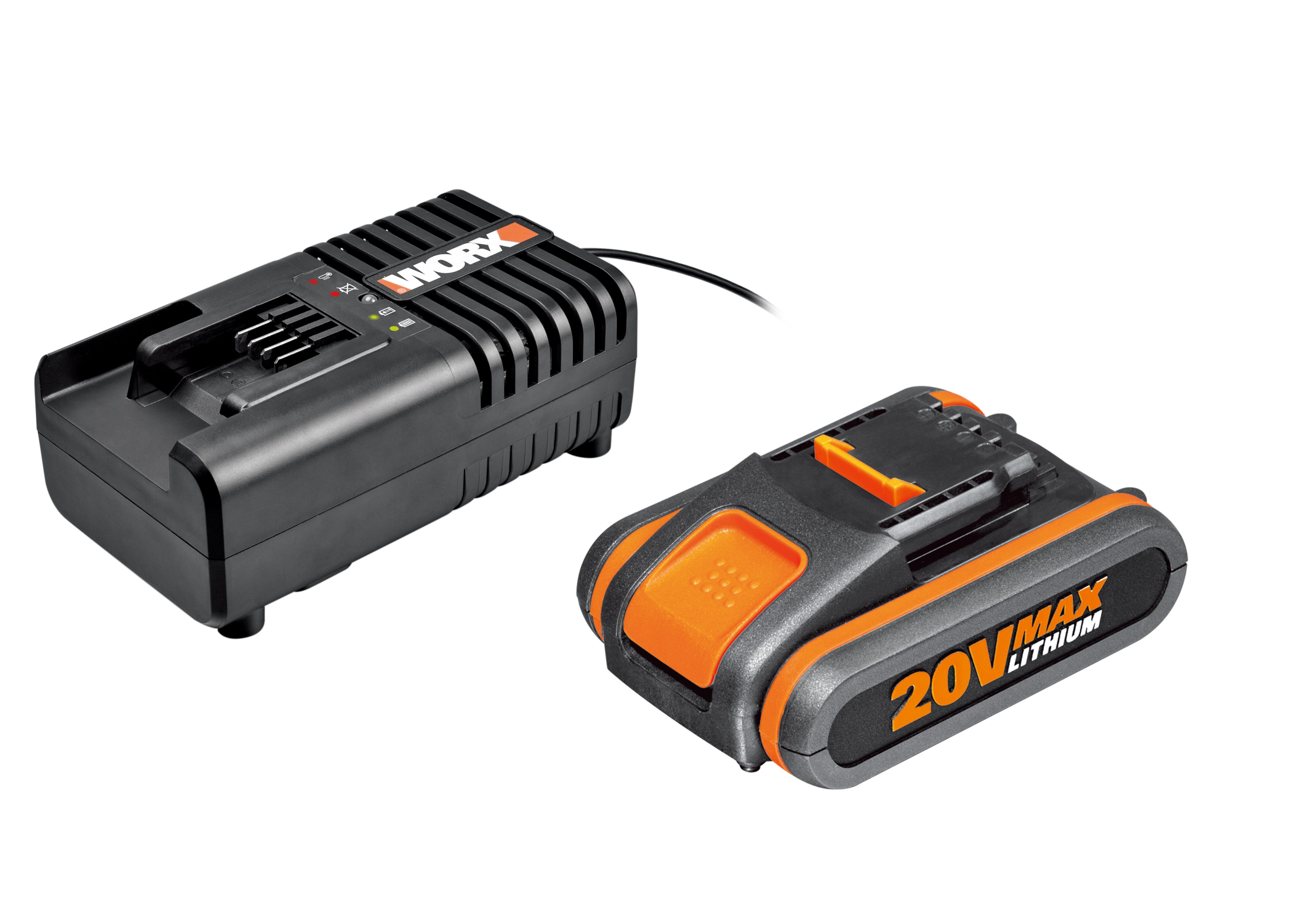 Worx Batteri - Sæt 20v 2.0ah 2a Lader 60 Min.
