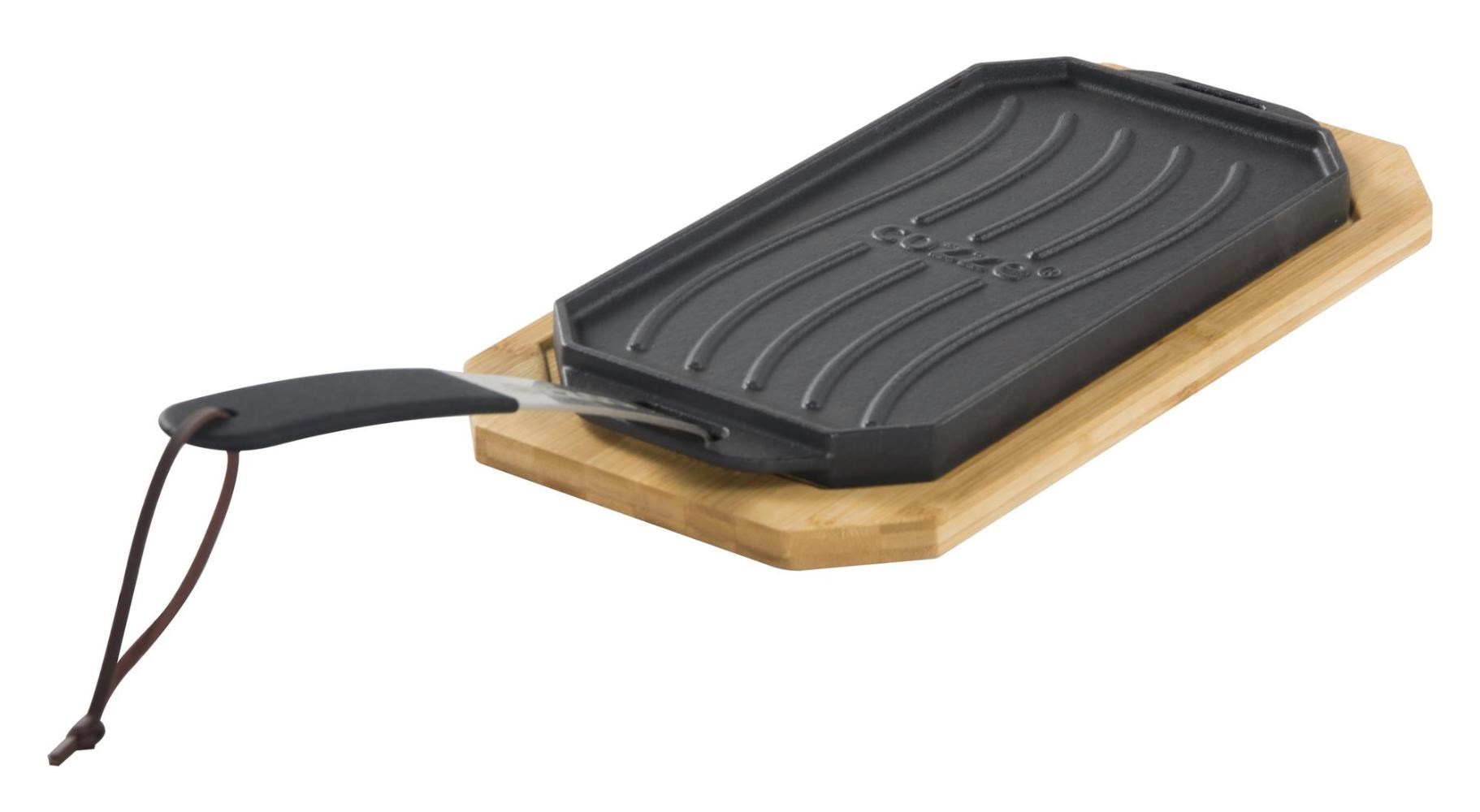 Cozze vendbar støbejernspande med bordskåner 165 x 330 mm