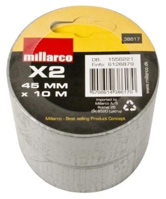 Millarco gaffatape 45 mm x 10 meter 2-pak