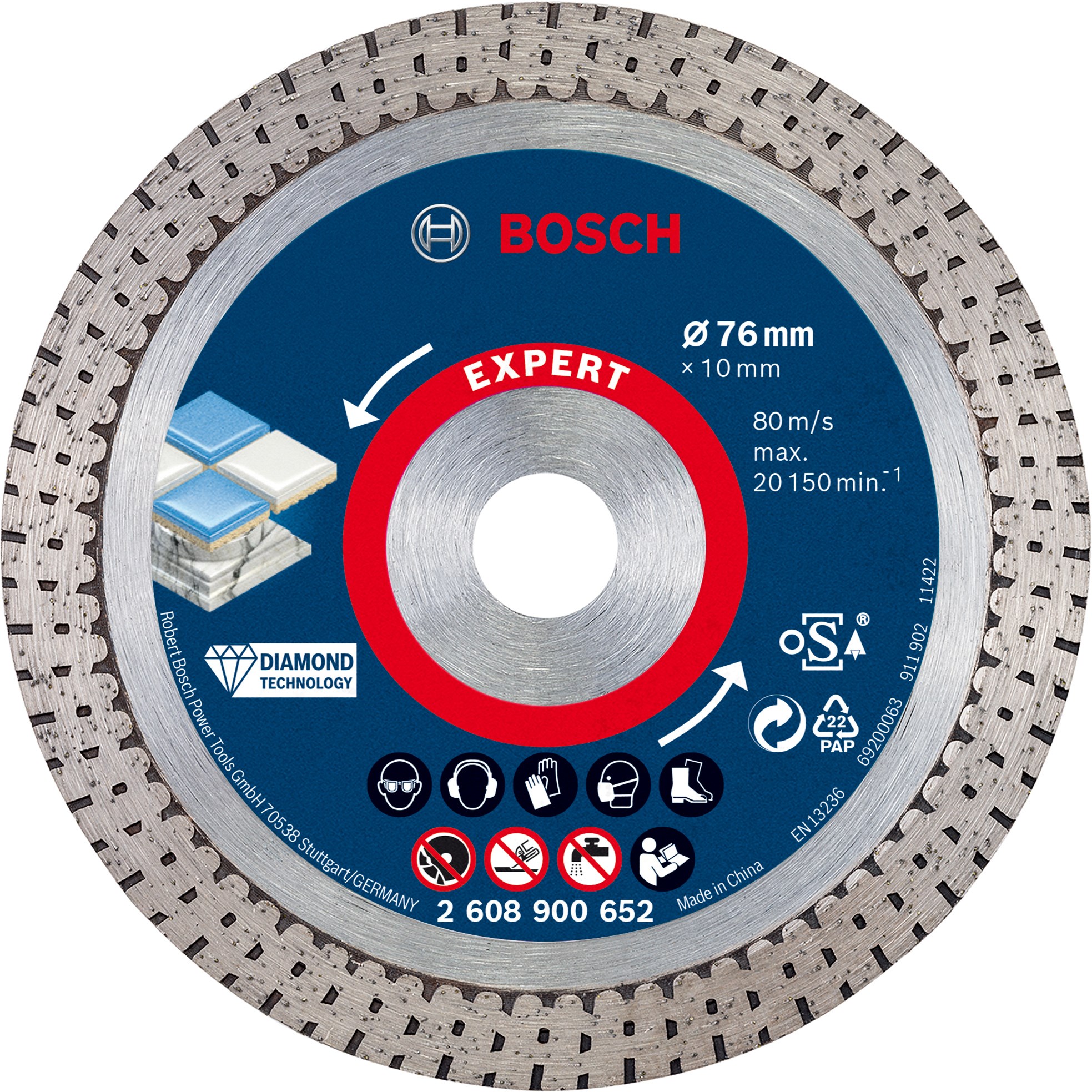 Bosch Diamantskive Extra Clean 76x10mm - 2608900652