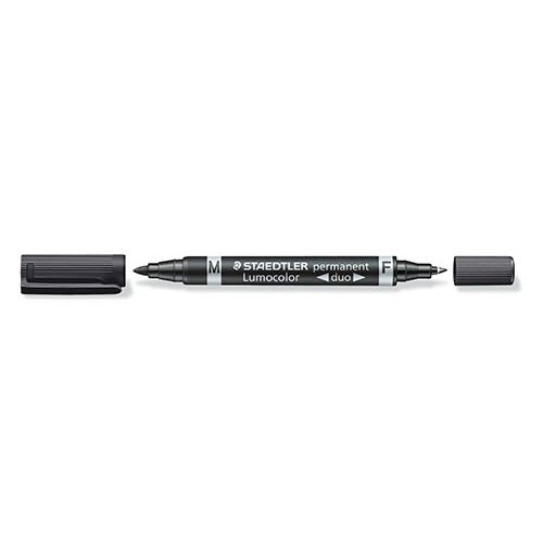 Staedtler permanent marker sort duo fin/mellem