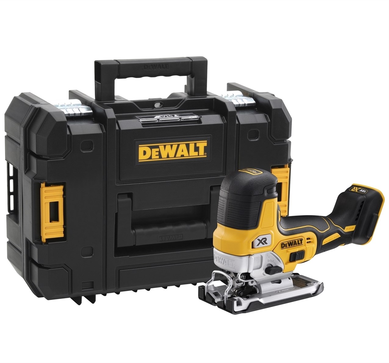 Dewalt 18V XR kulløs stiksav med body-greb – solo i TSTAK – DCS335NT-XJ