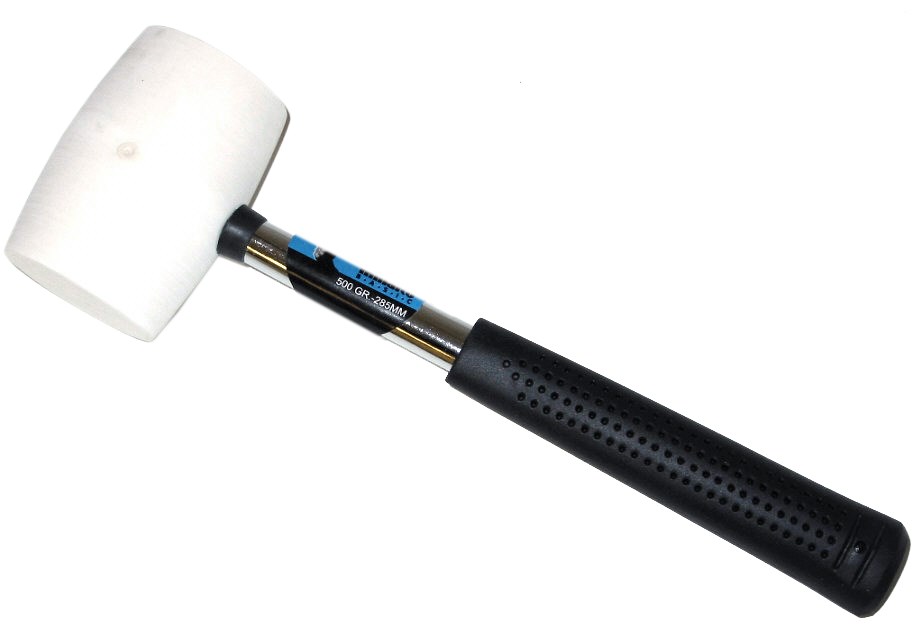 Millarco Gummihammer hvid med stålskaft - 500 g.