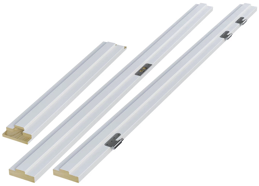 SWEDOOR Tung Beslået Karmsæt til Massive Døre uden Bundstykke 121 mm Hvid