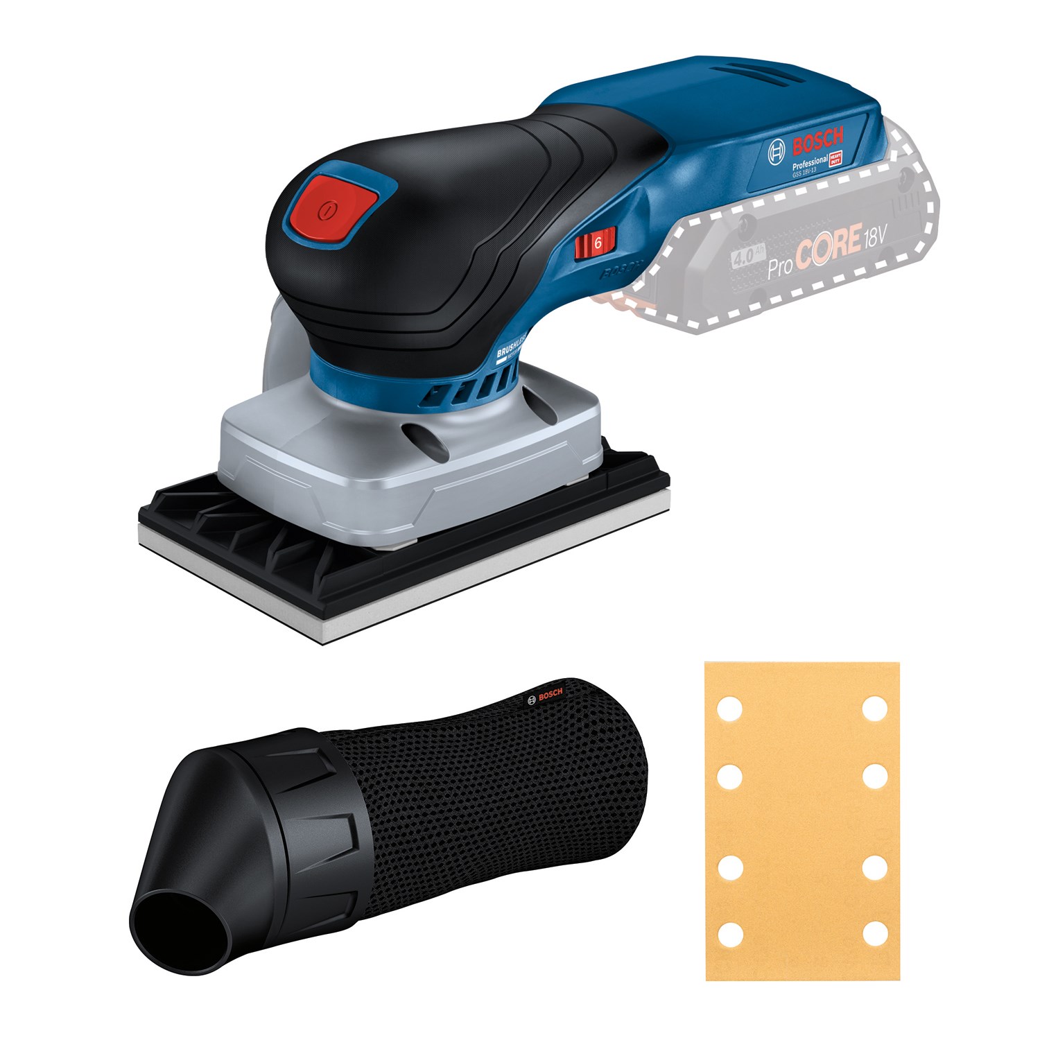 BOSCH Akkurystepudser GSS 18V-13 SOLO