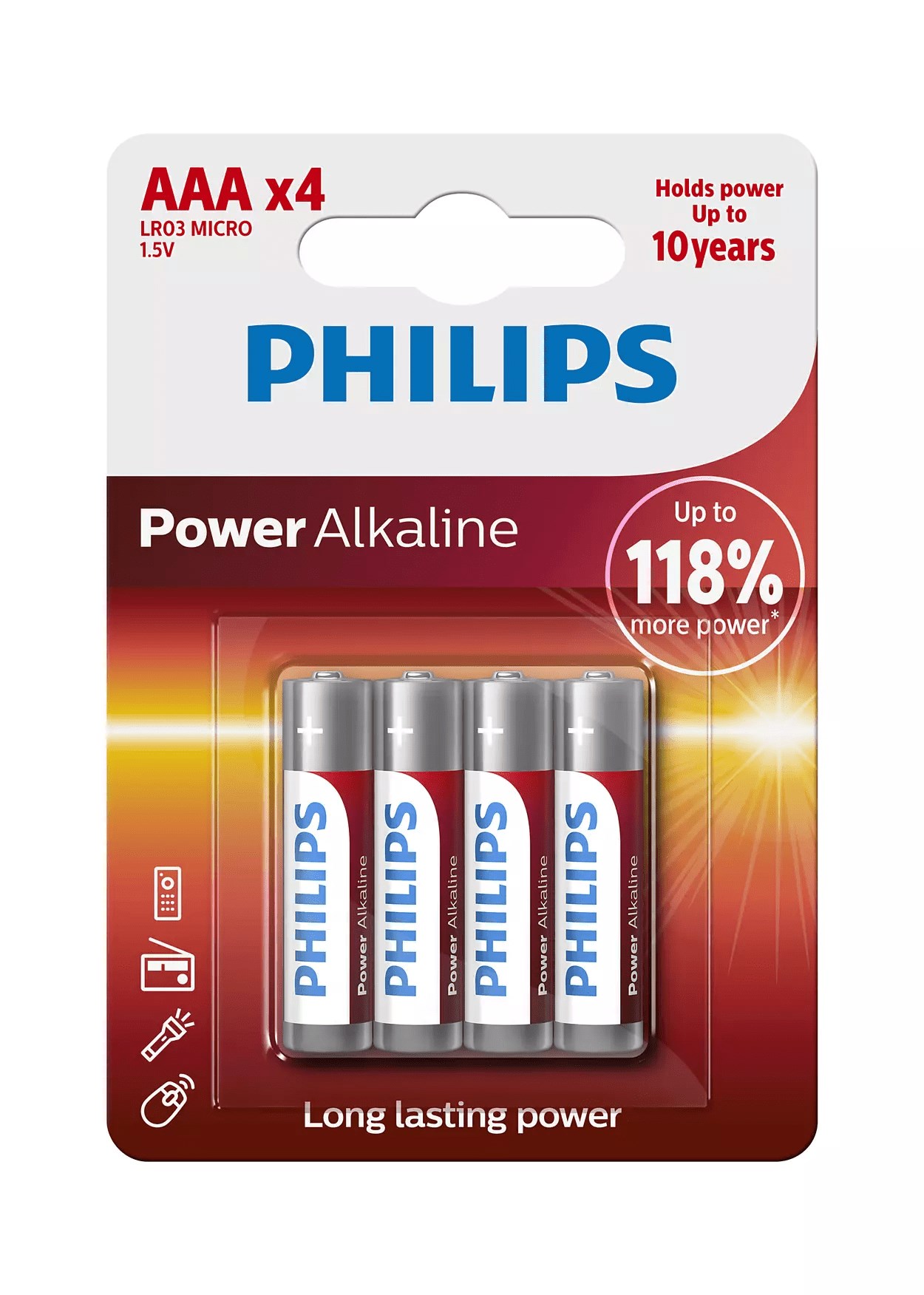 Philips Power Alkaline Aaa 4 - Lr03p4b-10