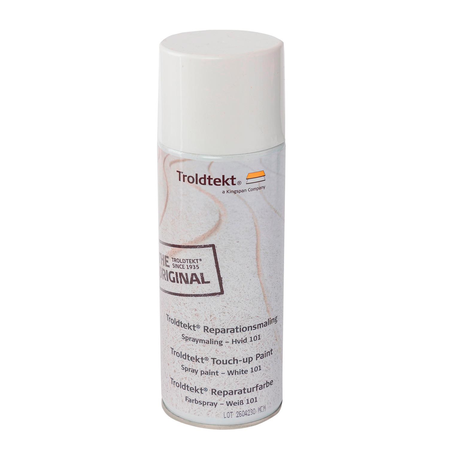 Troldtekt 400 ml. Spraymaling reparationsmaling Hvid 101