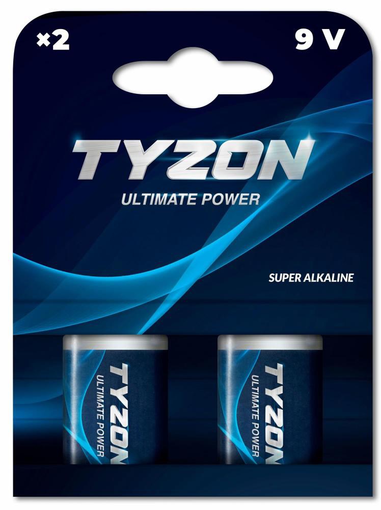 TYZON Super Alkaline Batteri 9V