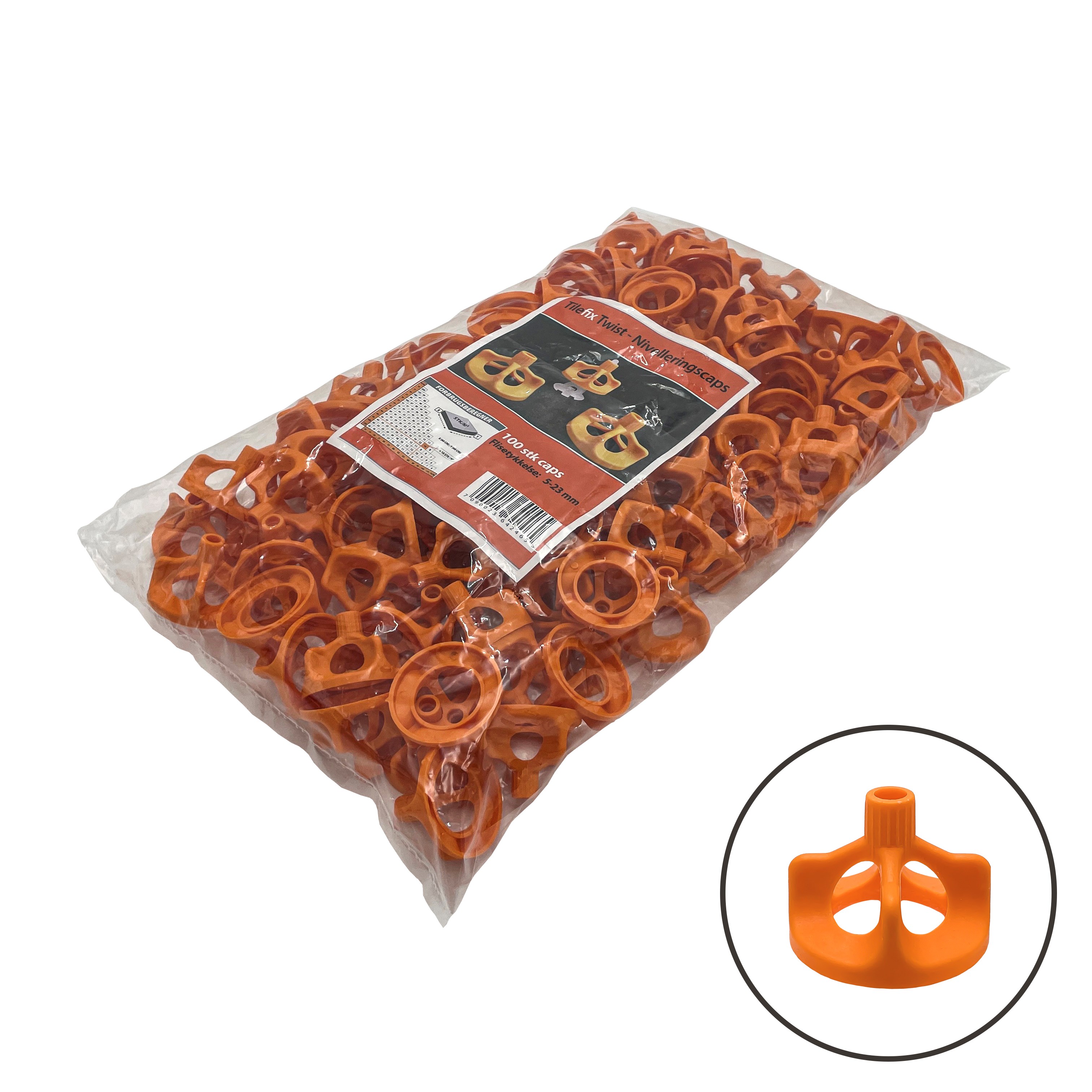 Tilefix twist flisenivelleringscaps 100 stk