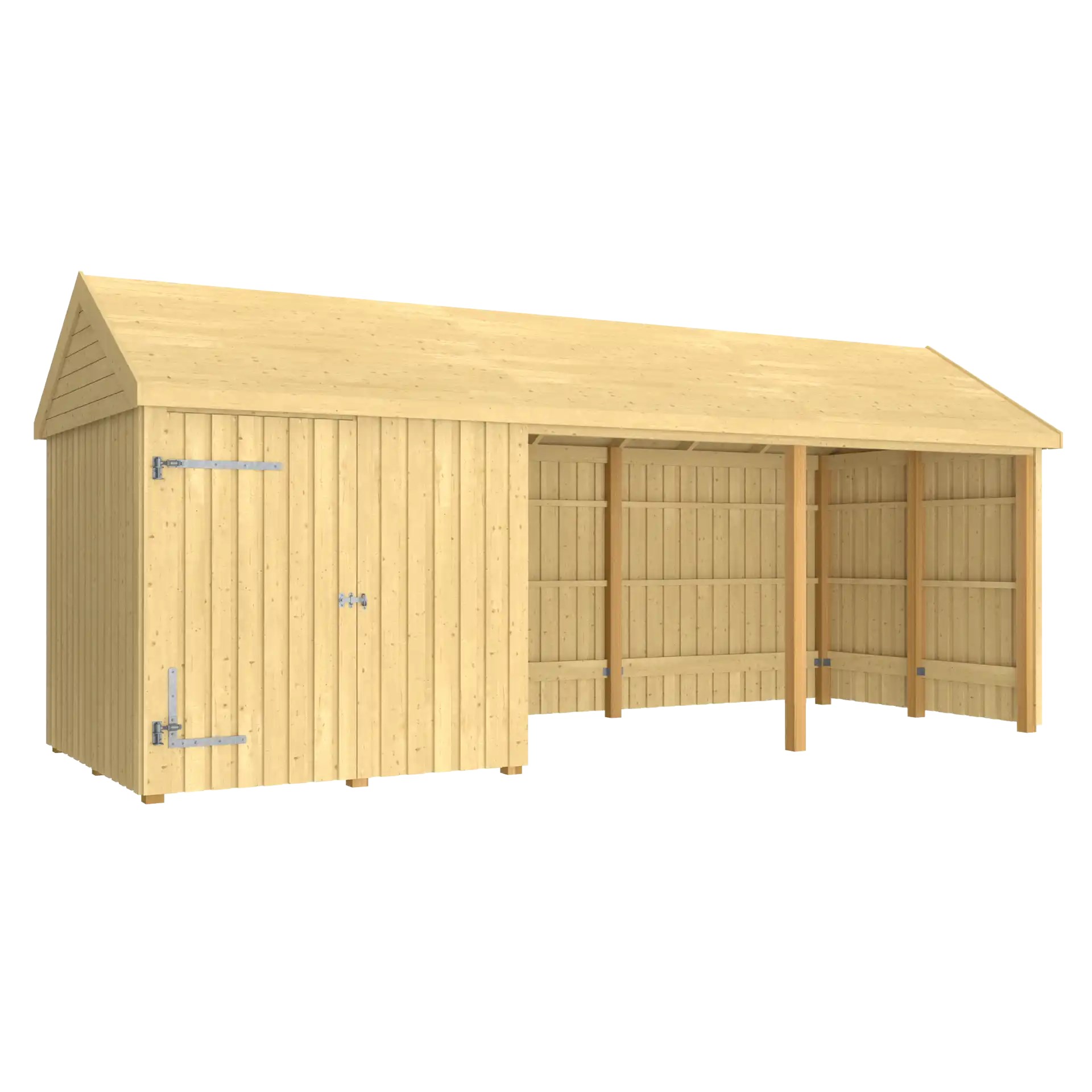 PLUS Classic 14,5m² Multi Havehus med Enkeltdør og Åben Front